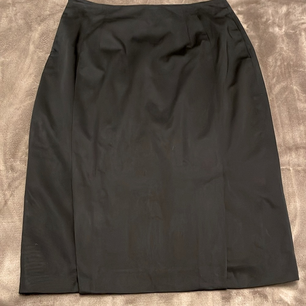 🔥🔥AQUASCUTUM LONDON | Cotton Twill Double Vented Pencil Skirt - sz 8 - Picture 4 of 13